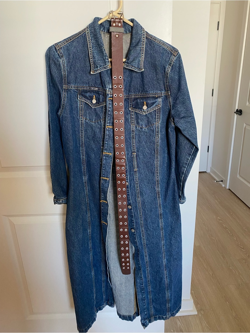Classic Blue Denim Maxi Dress